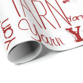 JARN! Typografie Knittern Geschenkpapier (Rolleneckpunkt)