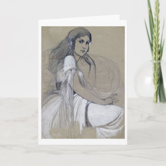 Jaroslava Muchova, Alphonse Mucha Karte (Vorderseite)