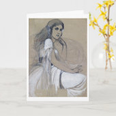 Jaroslava Muchova, Alphonse Mucha Karte (Gelbe Blume)