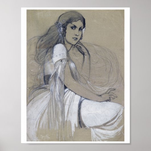 Jaroslava Muchova, Alphonse Mucha Poster (Vorne)