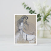 Jaroslava Muchova, Alphonse Mucha Postkarte (Stehend Vorderseite)