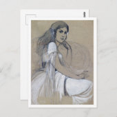 Jaroslava Muchova, Alphonse Mucha Postkarte (Vorne/Hinten)