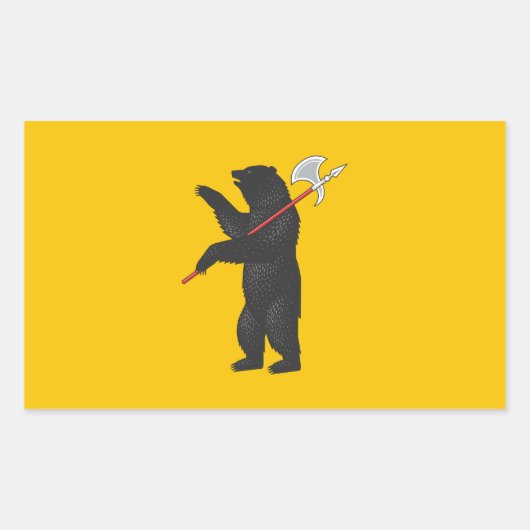 Jaroslawische Flagge Rechteckiger Aufkleber (Vorderseite)