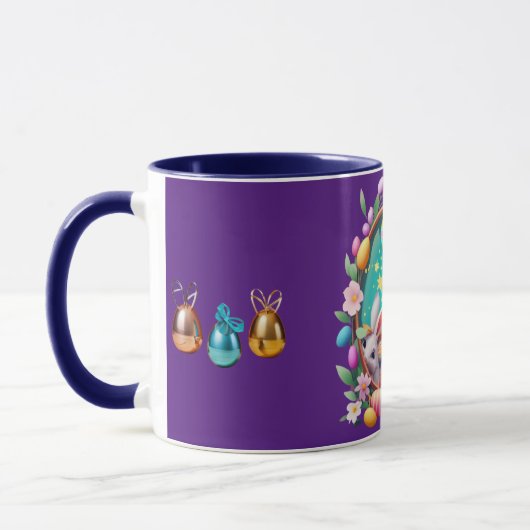 jarra con un lindo conejo de pascua. tasse (Links)