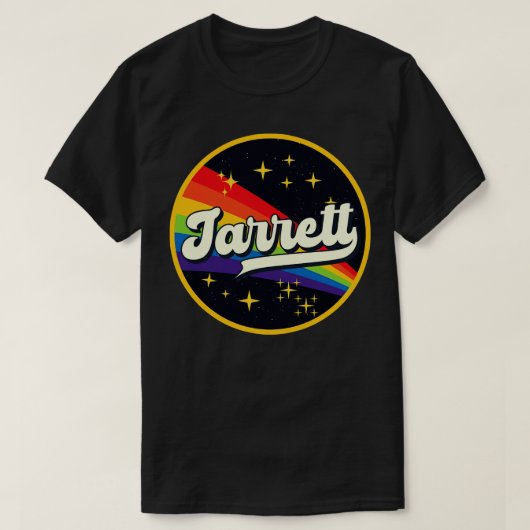 Jarrett Rainbow in Space Vintag Style T-Shirt (Design vorne)