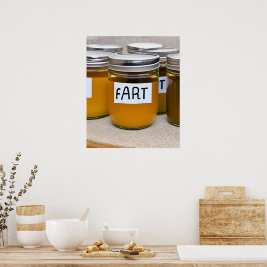 Jars hausgemachte Furzen Poster (Küche)