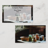 Jars mit bunten Gemüse Visitenkarte (Vorne/Hinten)