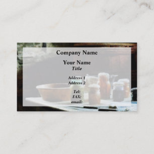 Jars mit bunten Gemüse Visitenkarte