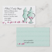 Jars mit rosa Candy Visitenkarte (Vorne/Hinten)