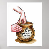 Jars of Clay - Potter wirft eine Vase - Aquarell Poster (Vorne)