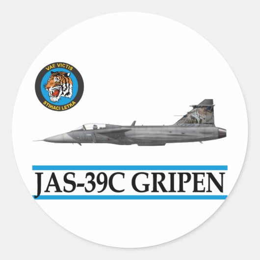 jas-39 Gripen NTM 2009 Runder Aufkleber (Vorderseite)