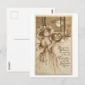 Jase die Halloween-Geister weg Vintag Postkarte (Vorne/Hinten)