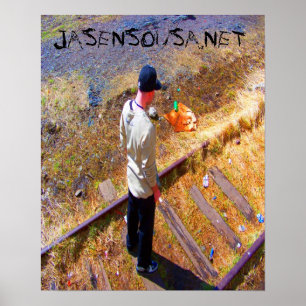 Jasen Sousa macht Plakat ausfindig