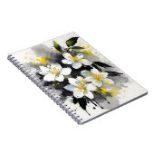 Jasmin - Aquarellblumen Notizblock (Rechte Seite)