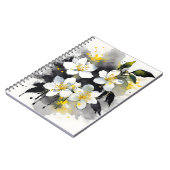 Jasmin - Aquarellblumen Notizblock (Linke Seite)