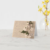 Jasmin auf altem Skripthandschrift notecard Karte (Gelbe Blume)