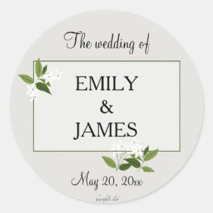 Jasmin-Aufkleber Runder Aufkleber