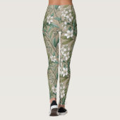 Jasmin-Blume Vintage Stilmuster Leggings (Rückseite)