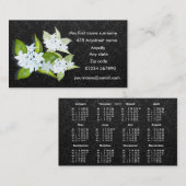 Jasmin-Blumen 2013 Kalendergeschäftskarten Visitenkarte (Vorne/Hinten)