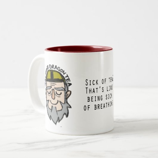 Jasmin-Drache-Tee-Tasse Zweifarbige Tasse (Vorderseite Links)