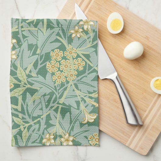 Jasmin durch William Morris Geschirrtuch (Viertel Falte)