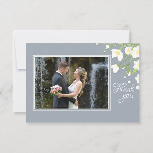 Jasmin-Foto-Rahmen danken Ihnen Dankeskarte (Vorderseite)