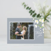 Jasmin-Foto-Rahmen danken Ihnen Dankeskarte (Stehend Vorderseite)