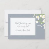 Jasmin-Foto-Rahmen danken Ihnen Dankeskarte (Rückseite)