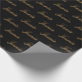 Jasmin gold Design Lettering Geschenkpapier (Ecke)