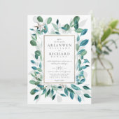 Jasmin Rustikale Gartenhochzeit Einladung (Stehend Vorderseite)