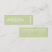 Jasminbestandteilkarte Mini Visitenkarte (Vorne/Hinten)