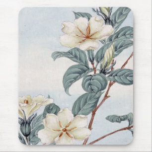 Jasminblüten (Vintage japanische Kunst) Mousepad
