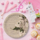 Jasmine auf alte Schrift Pappteller (Party)