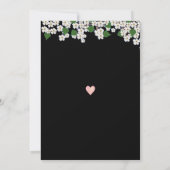 Jasmine auf Black & White Wedding Save the Date Karte (Rückseite)