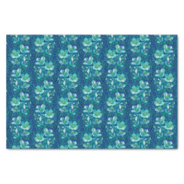 Jasmine Bloom Vintage Blume Blumenmuster Blau Seidenpapier