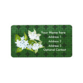 Jasmine-Blume anpassbar Adressaufkleber (Vorne)