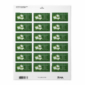 Jasmine-Blume anpassbar Adressaufkleber (Vorne)