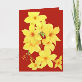 Jasmine-Blume-Aquarellkarte Karte