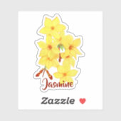 Jasmine Blume Custom Vinyl Stickers Aufkleber (Blatt)
