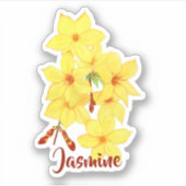 Jasmine Blume Custom Vinyl Stickers Aufkleber (Vorderseite)
