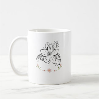 "Jasmine Blume Elegance Tasse - Serene Floral Desi
