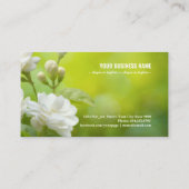 Jasmine-Blume im Grünen Visitenkarte (Rückseite)
