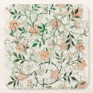 Jasmine Blume Malerei Artwork Rechteckiger Pappuntersetzer