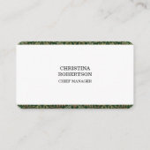 Jasmine Blumenmuster Grüner Blumengarten Visitenkarte (Vorderseite)