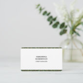 Jasmine Blumenmuster Grüner Blumengarten Visitenkarte (Stehend Vorderseite)