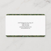 Jasmine Blumenmuster Grüner Blumengarten Visitenkarte (Rückseite)