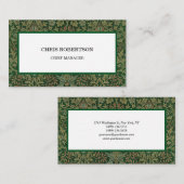 Jasmine Blumenmuster Grüner Blumengarten Visitenkarte (Vorne/Hinten)