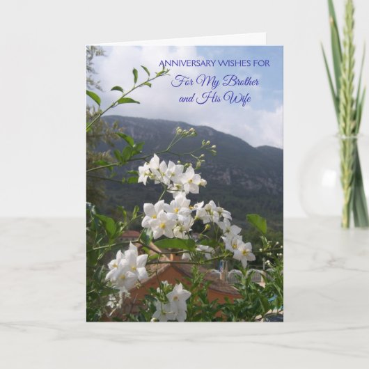 Jasmine Brother und Ehefrau Personalisierter Jahre Karte (Vorderseite)