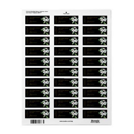 Jasmine Candle Label (Vorne)