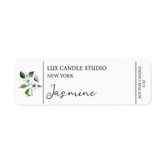 Jasmine Candle Label (Vorne)
